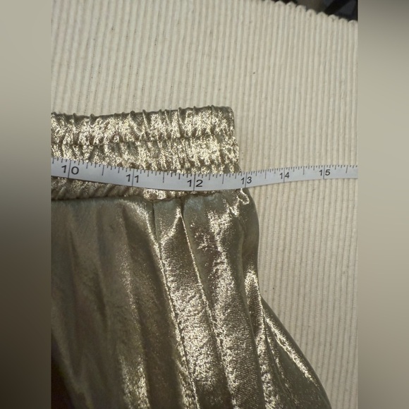 TCEC Gold Maxi Pleated Skirt for Cocktail Nights - Picture 4 of 6